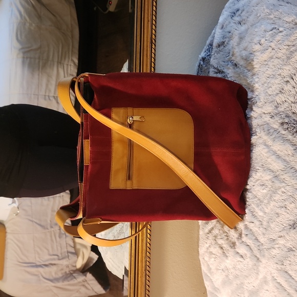 Mario Hernandez butterfly multi color leather/suede purse - Picture 2 of 7